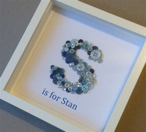 Initial Button Art Button Letter Page Boy T New Baby Boy Etsy Uk