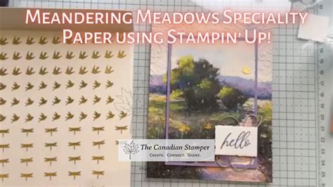 Meandering Meadows DSP Stampin Up YouTube