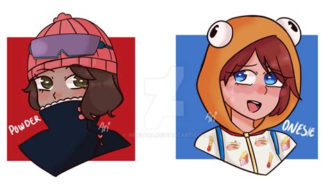 [Fortnite Fanart] Powder and Onesie by AriElPra on DeviantArt