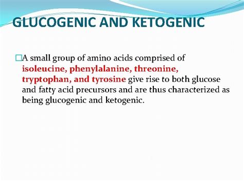 Glucogenic Ketogenic Amino Acids Dr Amina Biochemistry All