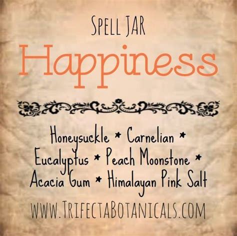 Happiness Spell Jar Of Crystals Herbs Salts Full Moon And New Moon