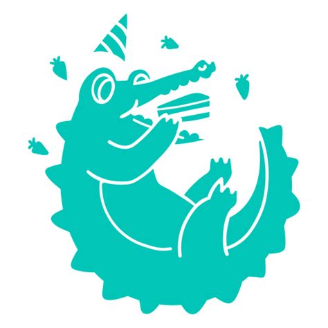 Crocodile Holding A Birthday Cake Png And Svg Design For T Shirts