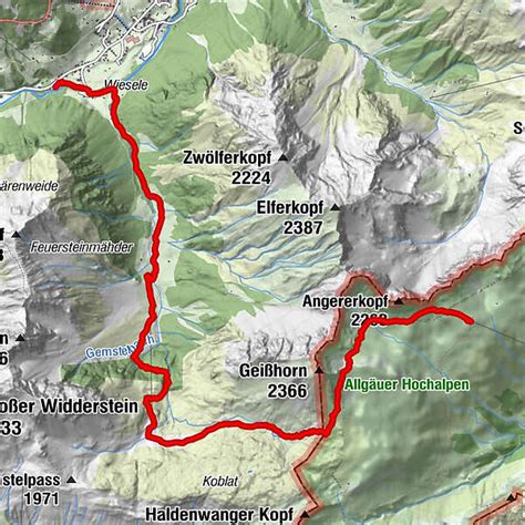 Aufstieg zur Mindelheimer Hütte BERGFEX Randonnée Itinéraire