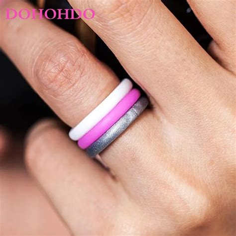 2020 Food Grade Fda Silicone Ring Hypoallergenic Crossfit Flexible Rubber 27mm Finger Ring For