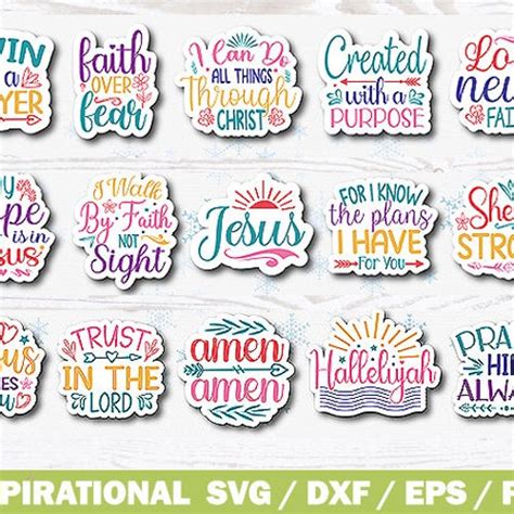 Christian Stickers Svg Bible Svg Recovery Stickers Etsy