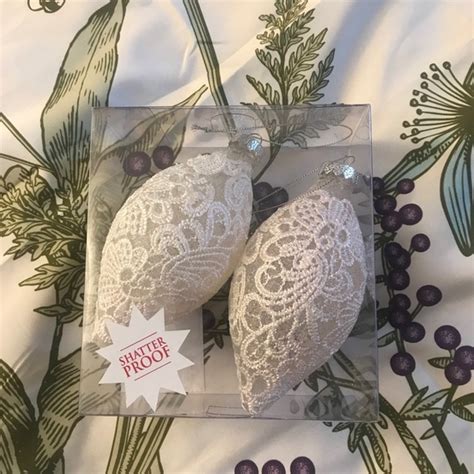 Hobby Lobby Holiday White Lace Christmas Ornaments Poshmark