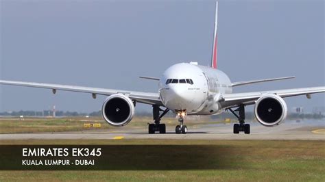 Emirates Flight Ek A Ech Kul Dxb Youtube