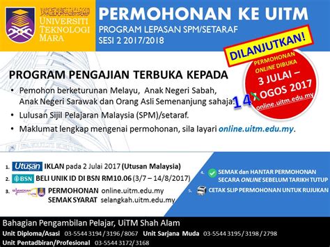 Syarat Kelayakan Uitm Lepasan Spm Semaksyarat Valentine Belov