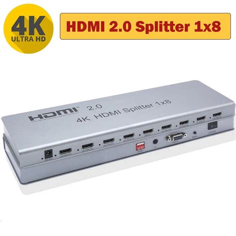 Divisor De V Deo K Hz Hdmi X Splitter Canales De