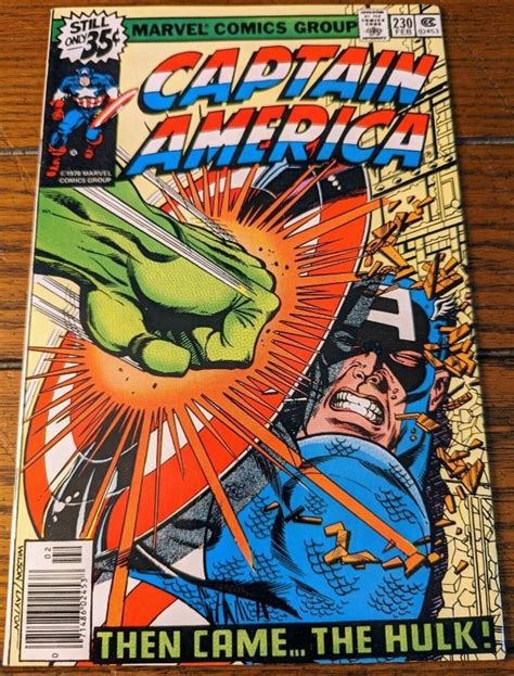 Captain America #230 VF 8.0 Iconic Hulk Vs. Captain America Battle ...