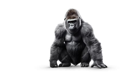 Premium AI Image | Gorilla isolated on white