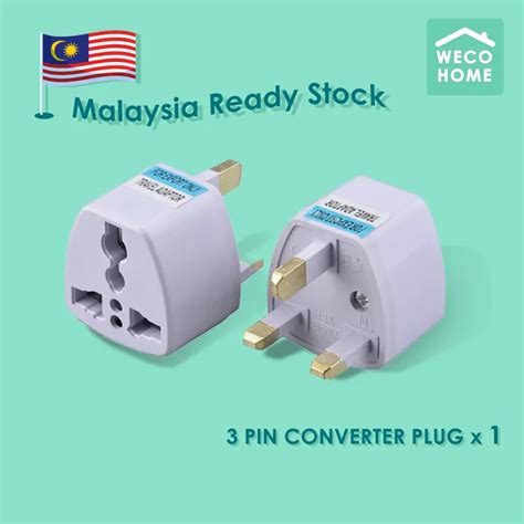 READY STOCK Universal 3 Pin Adapter Plug Malaysia China British Europe