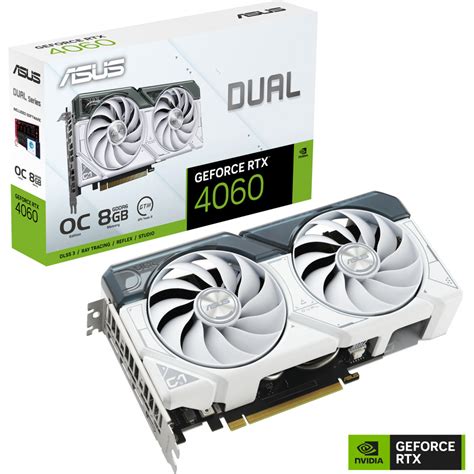 Gráfica ASUS Dual RTX4060 O8G WHITE NVIDIA GeForce RTX 4060 OC 8GB GDDR6