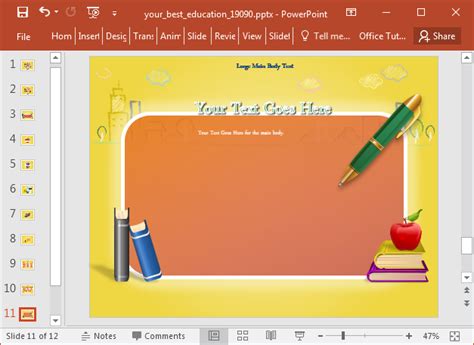 Animated Education Template For PowerPoint