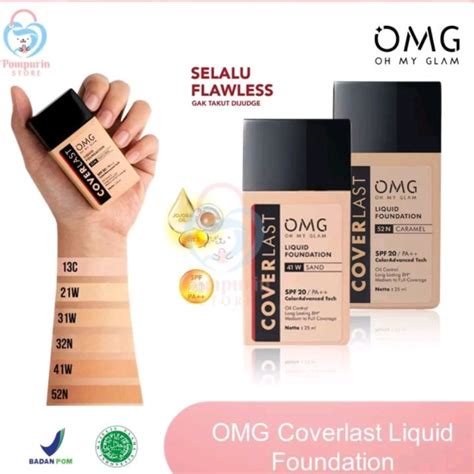 OMG Coverlast Liquid Foundation High Coverage 6 Shades SPF20 OH MY GLAM