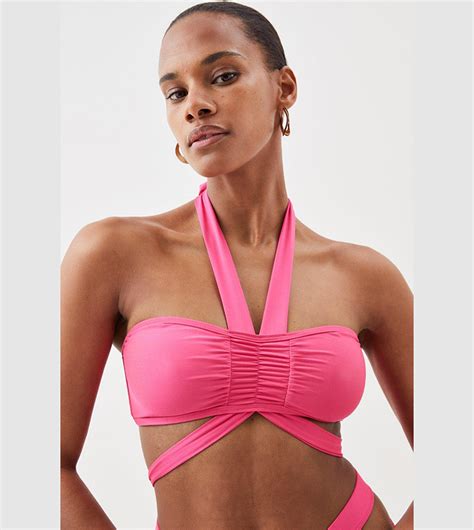 Buy Karen Millen Halterneck Bikini Top In Pink 6thStreet Saudi Arabia