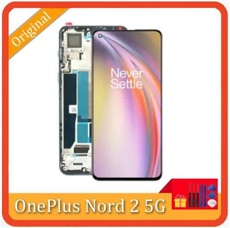 Original AMOLED For OnePlus Nord 2 5G DN2101 DN2103 LCD Display Touch