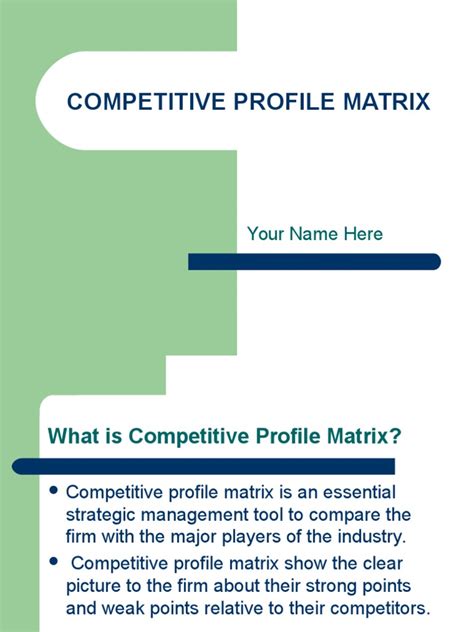 Competitive Profile Matrix | Weighted Arithmetic Mean | Competition