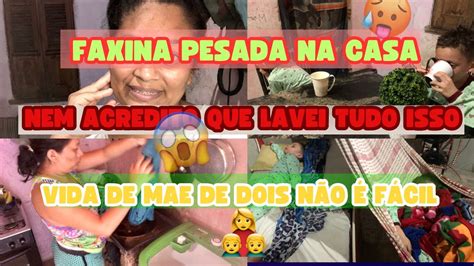 FAXINA PESADA NA CASA LAVEI MUITA ROUPA MINHA GELADEIRA ESTAVA UM