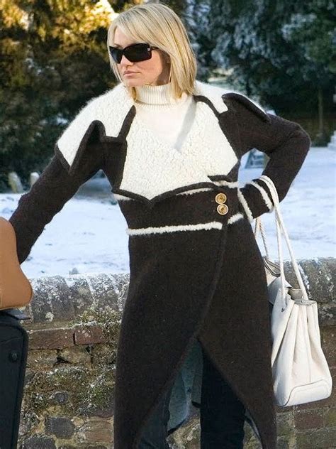 Cameron Diaz The Holiday England Fur Trench Coat Clj