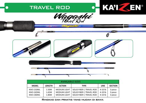 Js Solid Fiber Kaizen Wagashi Travel Rod Joran Sambung Lazada