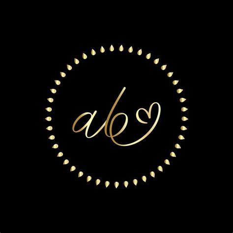 Premium Vector Ab Initial Logo Wedding Fashion Jewelry Boutique