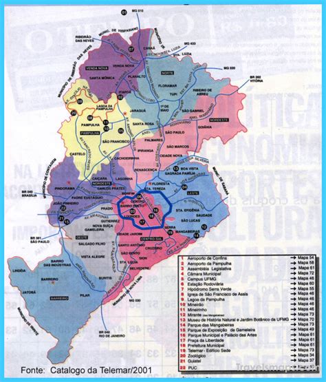 Map of Belo Horizonte - TravelsMaps.Com