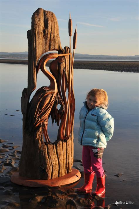 These gorgeous sculptures started as driftwood on the beach