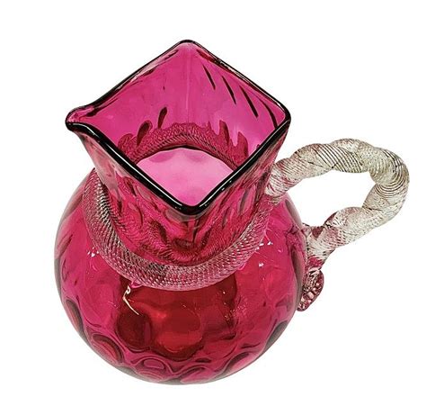 Victorian Cranberry Glass Water Pitcher Cynthia Findlay Fine Jewellery And Antiques