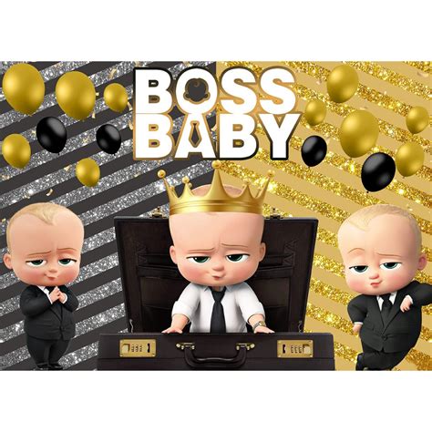 Boss Baby boy Backdrop Baby Turns One Photography Background for Kids ...