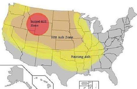 Yellowstone Supervolcano Eruption Map