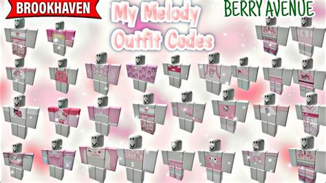 My Melody Outfits Codes Roblox Outfit Codes Berry Avenue Bloxburg