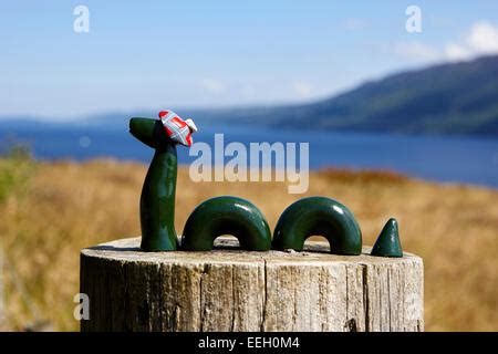 LOCH NESS, Scotland. "Nessie" Loch Ness monster merchandise on sale ...