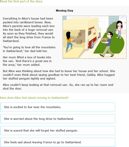 Ixl Read Realistic Fiction With Illustrations Grade English Practice