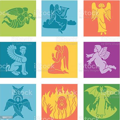 Angels And Demons Stock Illustration Download Image Now Adult