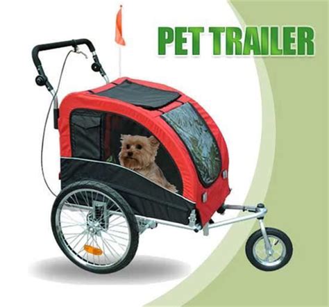 Affordable Variety / Pet Dog Stroller Bike Trailer - Red/Black