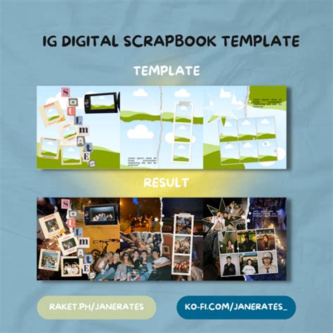 Friends Instagram Digital Scrapbook Template Ja S Ko Fi Shop Ko