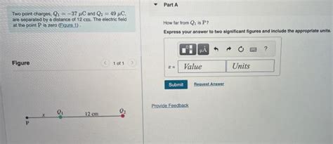 Solved Two Point Charges Q1−37μc And Q249μc Are