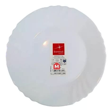 Plato Para Postre Opal Vidrio Blanco Templado Cm