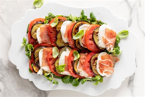 Caprese Con Melanzane E Prosciutto Crudo Cucchiaio D Argento