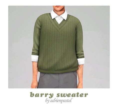 Barry Sweater Adrienpastel Sims Male Clothes Sims Clothing