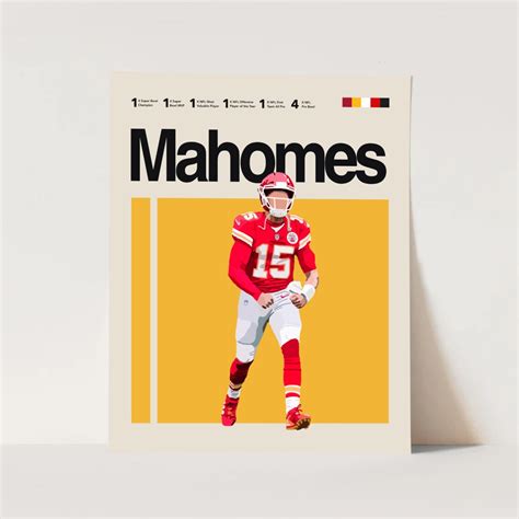 Pat Mahomes And Travis Kelce Poster Kansas City Chief Art Etsy Ireland