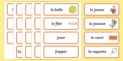 Roland Garros Word Cards French Hecho Por Educadores