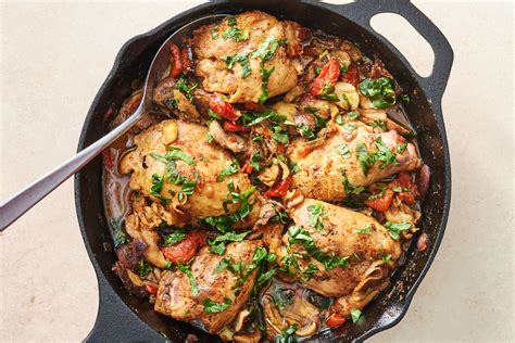 recipes chicken thighs mushrooms 4