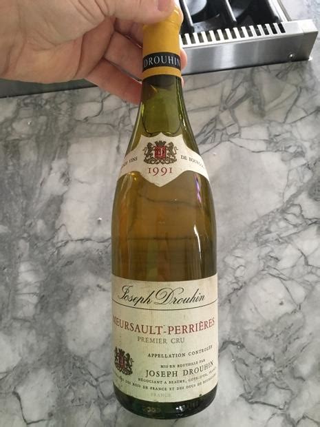 1991 Joseph Drouhin Meursault 1er Cru Les Perrières France Burgundy