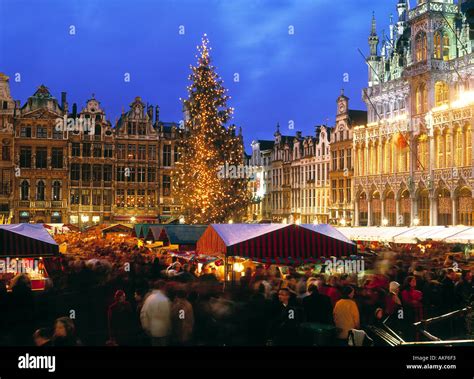 Brussels Grand Palace Christmas Market Stock Photo 1308402 Alamy