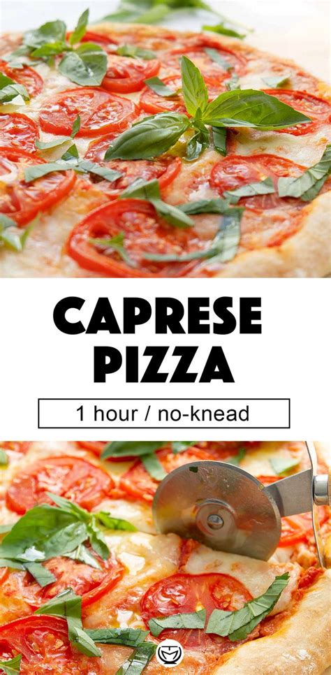 No Knead Caprese Pizza Bowl Recipe Recipe Caprese Pizza Cheap