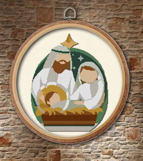 Nativity Scene Cross Stitch Pattern Christmas Eve Pattern Etsy