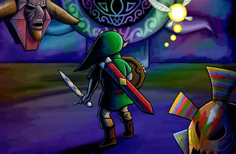 Zelda Majora S Mask Battle A4 Print Gaming Loz The Legend Of Zelda