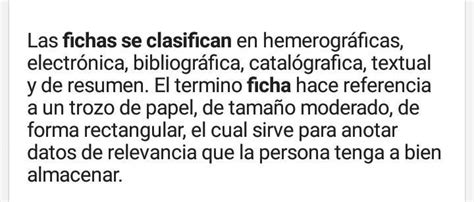 La Ficha Tem Tica Se Clasifica En Brainly Lat